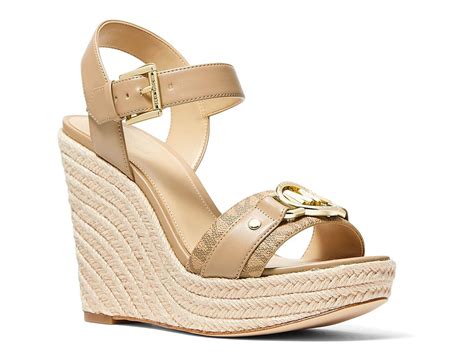 michael kors brown espadrilles|Michael Kors espadrille wedge sandals.